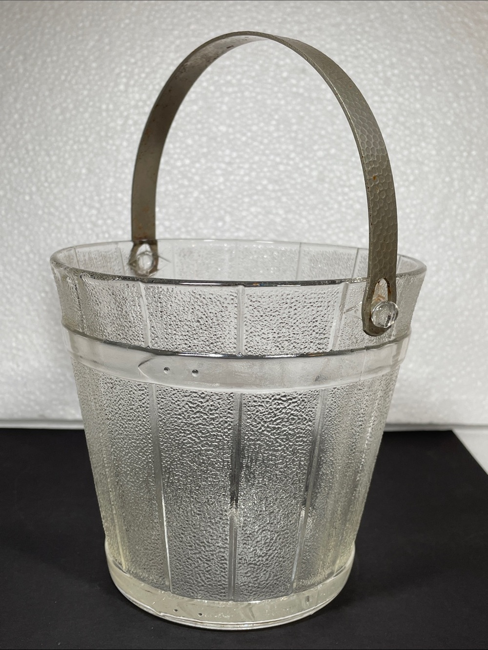 Vintage Glass Ice Bucket